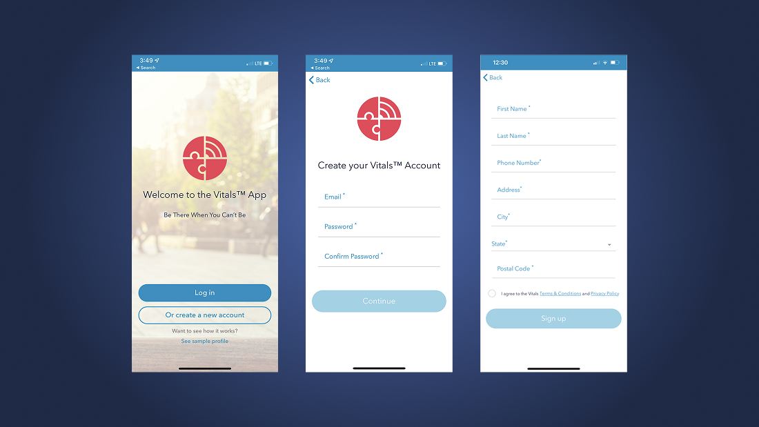 Signup screen lacking trust signals